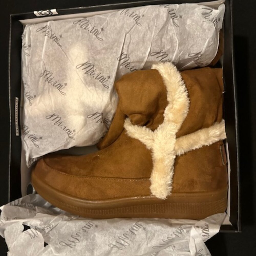 Light Coffee Mi.iM Marshmallow Booties - Picture 4 of 6